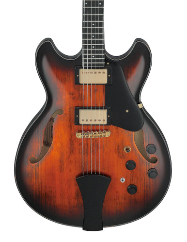 Ibanez AS53 Semi-Hollow Electric Guitar in Tobacco Flat