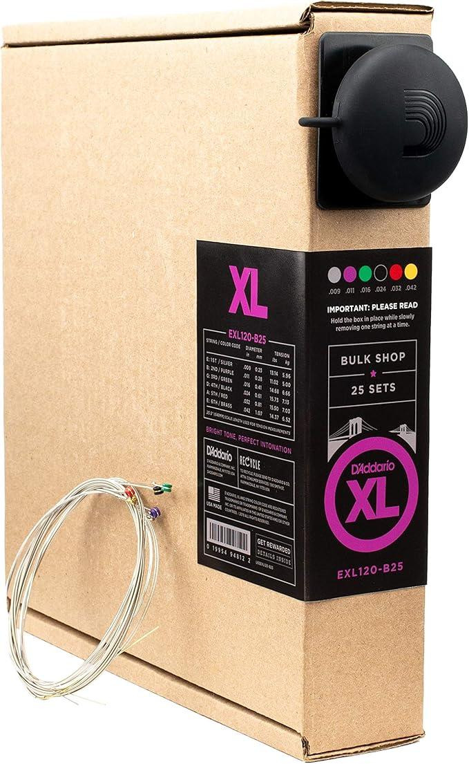 D'Addario EXL120-B25 Super Light Electric Guitar Strings 25-Set Bulk Box 09-42 D'Addario EXL120-B25 Super Light Electric Guitar Strings 25-Set Bulk Box 09-42