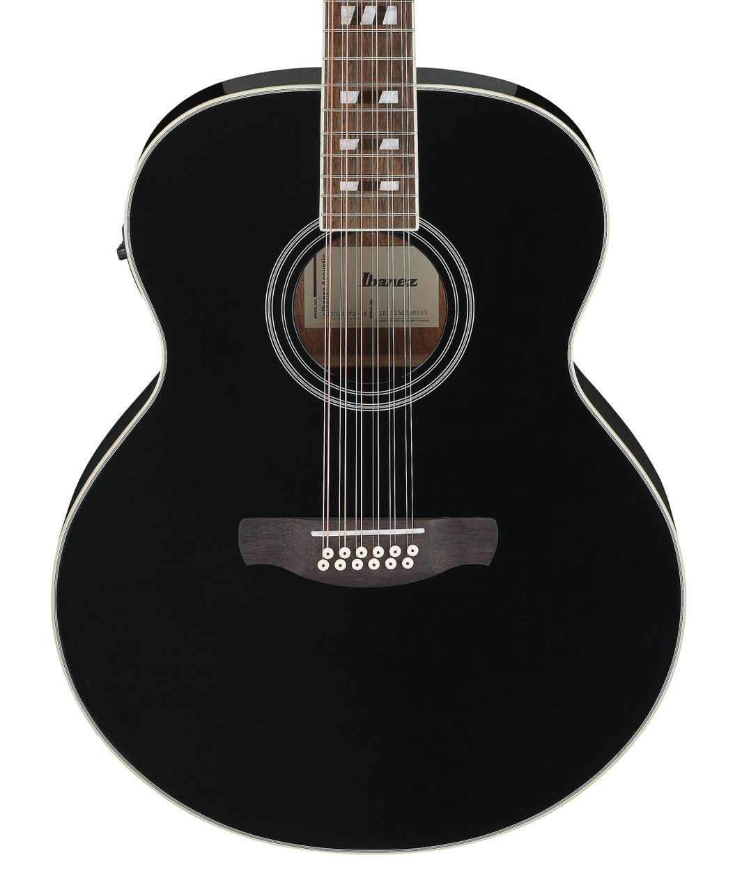 Ibanez AJ7012M1E-BK Artwood 12-String Electro Acoustic Guitar in Black High Gloss Ibanez AJ7012M1E-BK Artwood 12-String Electro Acoustic Guitar in Black High Gloss
