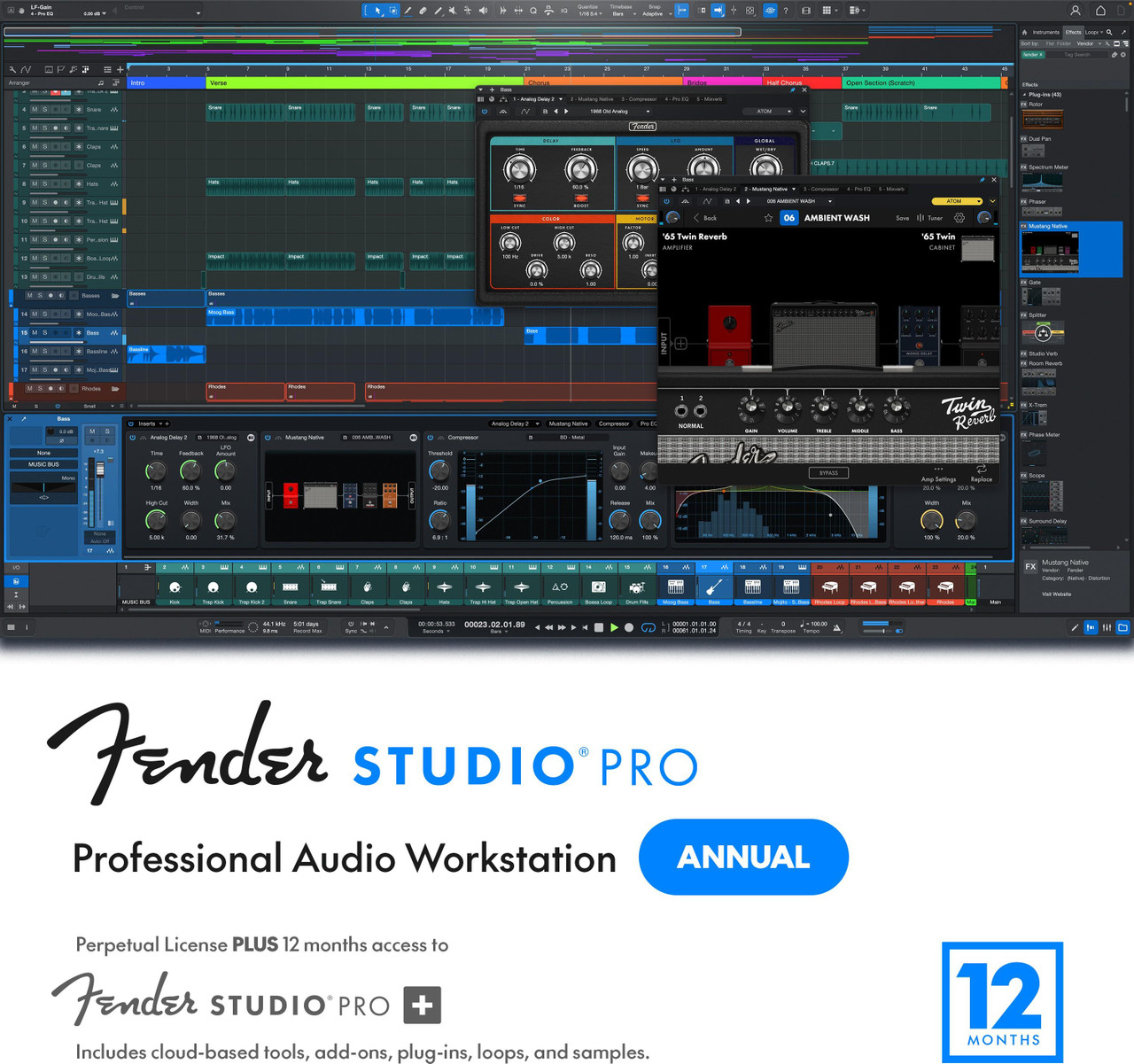 Fender Studio PRO+ Subscription Fender Studio PRO+ Subscription
