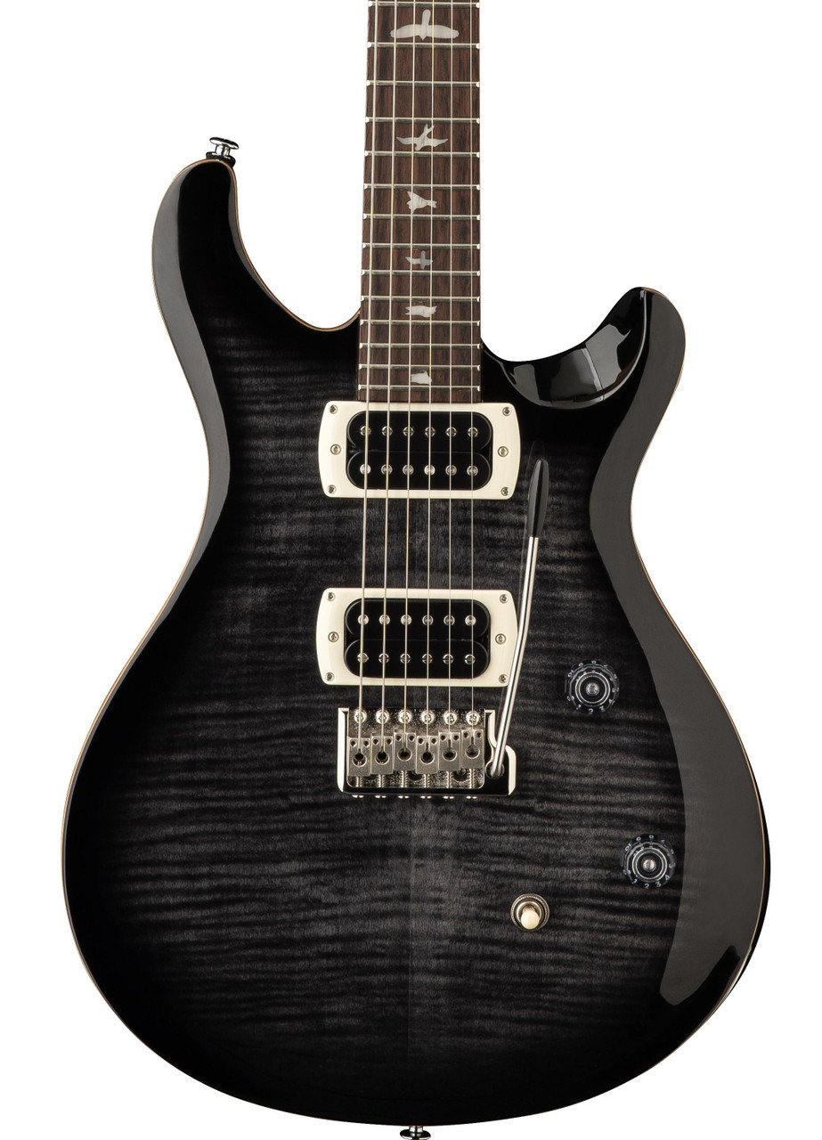 PRS SE Custom 24-08 Quilt Electric Guitar in Charcoal Cherry Burst