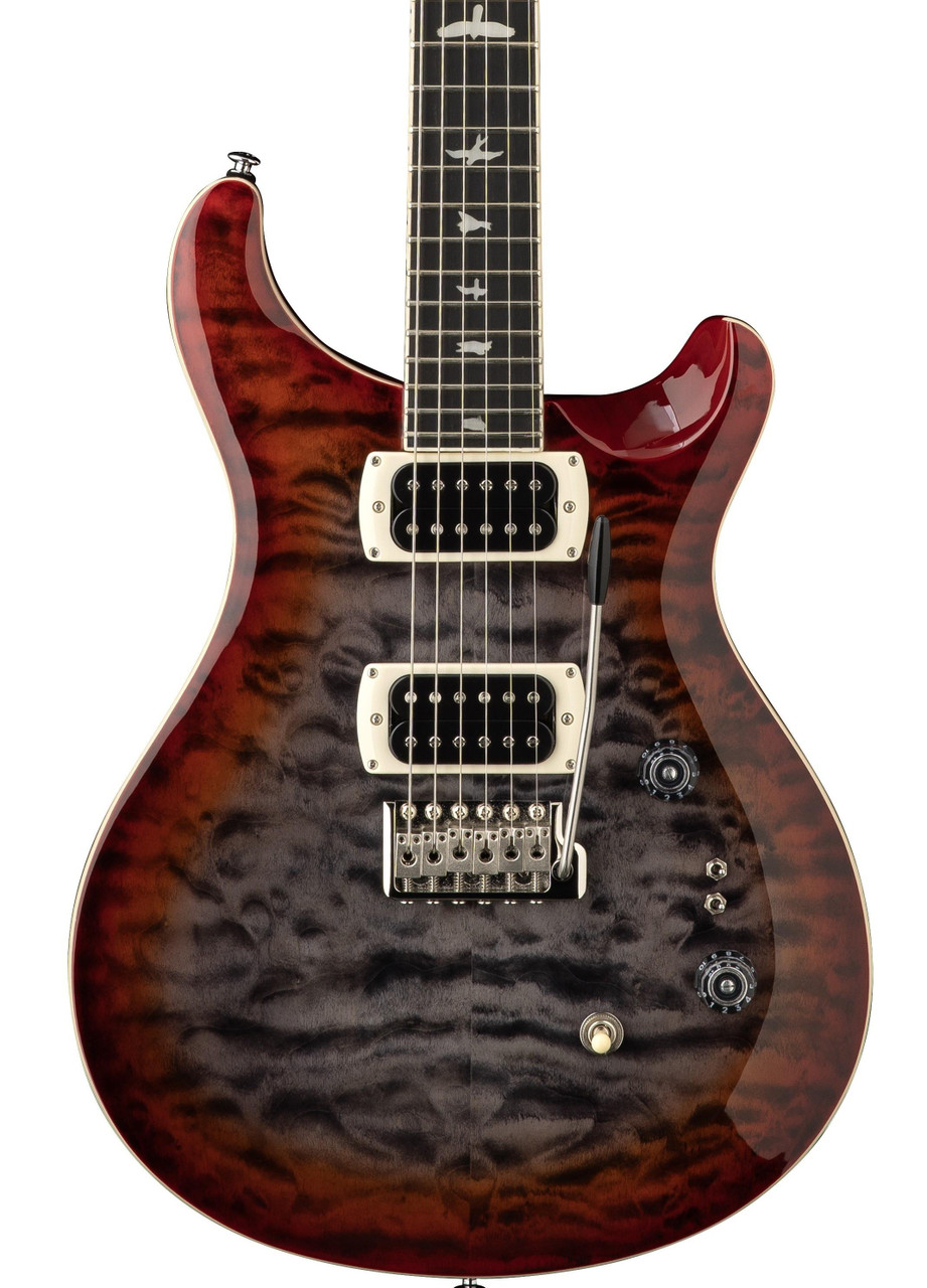 PRS SE Custom 24-08 Quilt Electric Guitar in Charcoal Cherry Burst (2026)