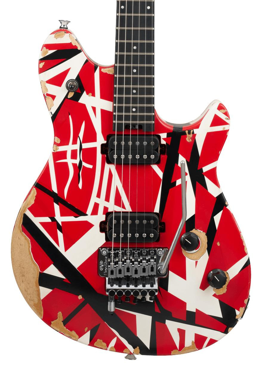 EVH Limited Edition Wolfgang Special Striped Series Electric Guitar in Red Black and White Aged EVH Limited Edition Wolfgang Special Striped Series Electric Guitar in Red Black and White Aged