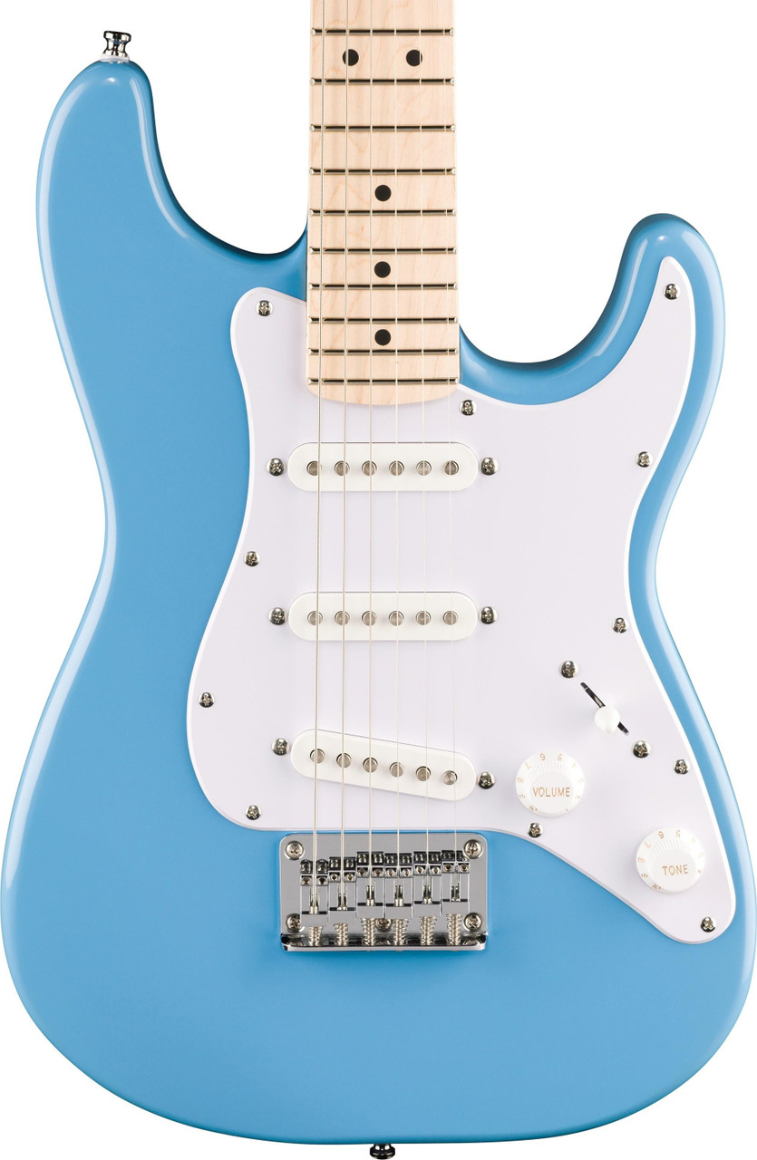 Squier Mini Stratocaster Electric Guitar in California Blue Squier Mini Stratocaster Electric Guitar in California Blue