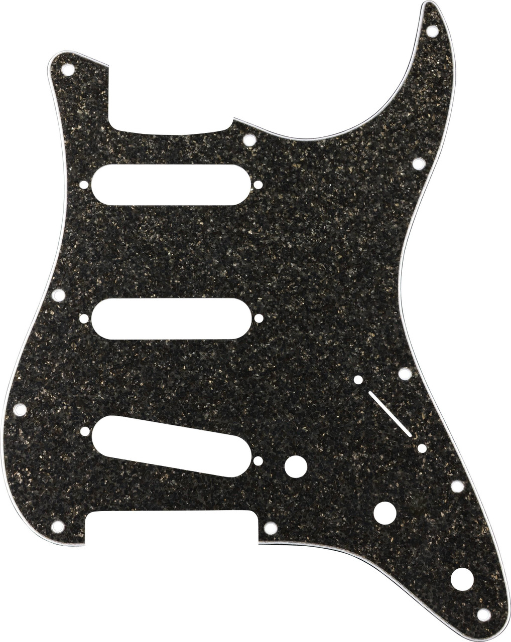 Fender Hybrid Glass/Glitter Stratocaster SSS Pickguard in Dark Grey Sparkle Fender Hybrid Glass/Glitter Stratocaster SSS Pickguard in Dark Grey Sparkle
