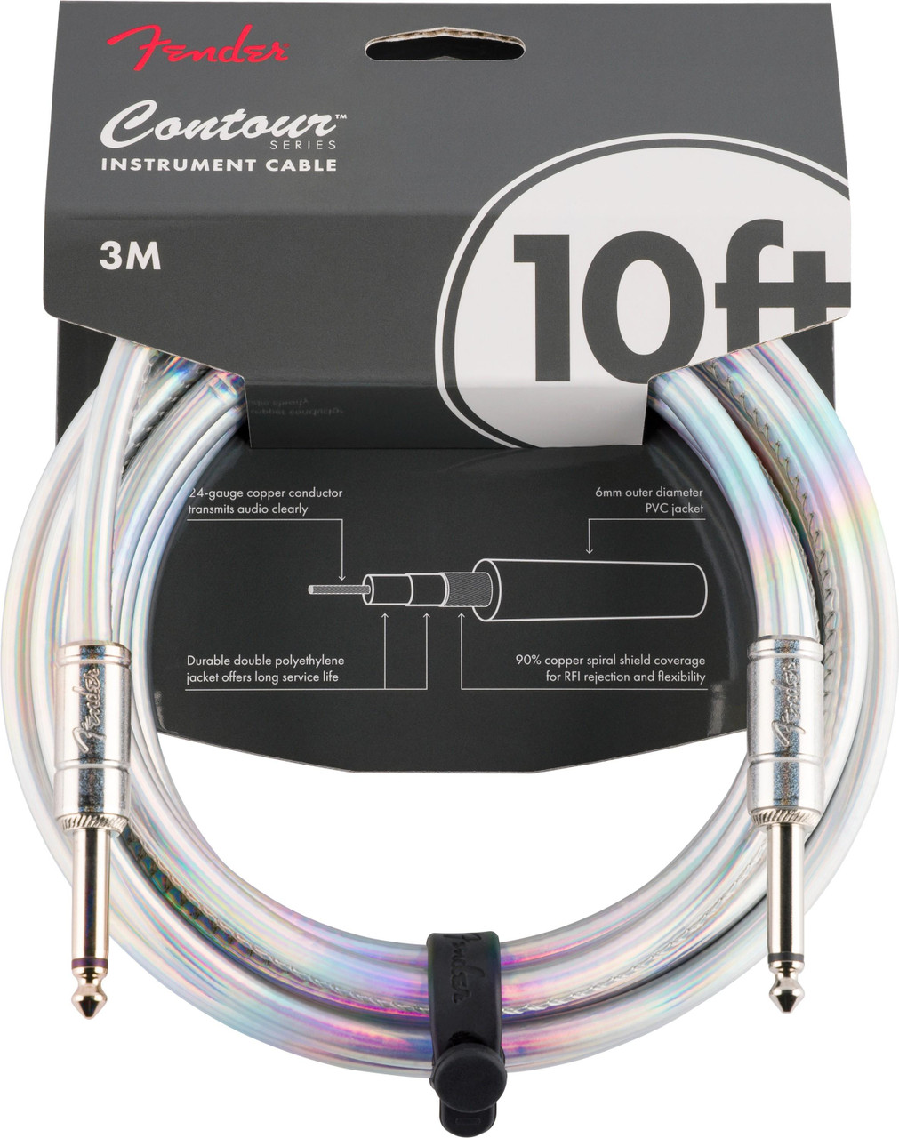 Fender Contour 10' Cable in Iridescent