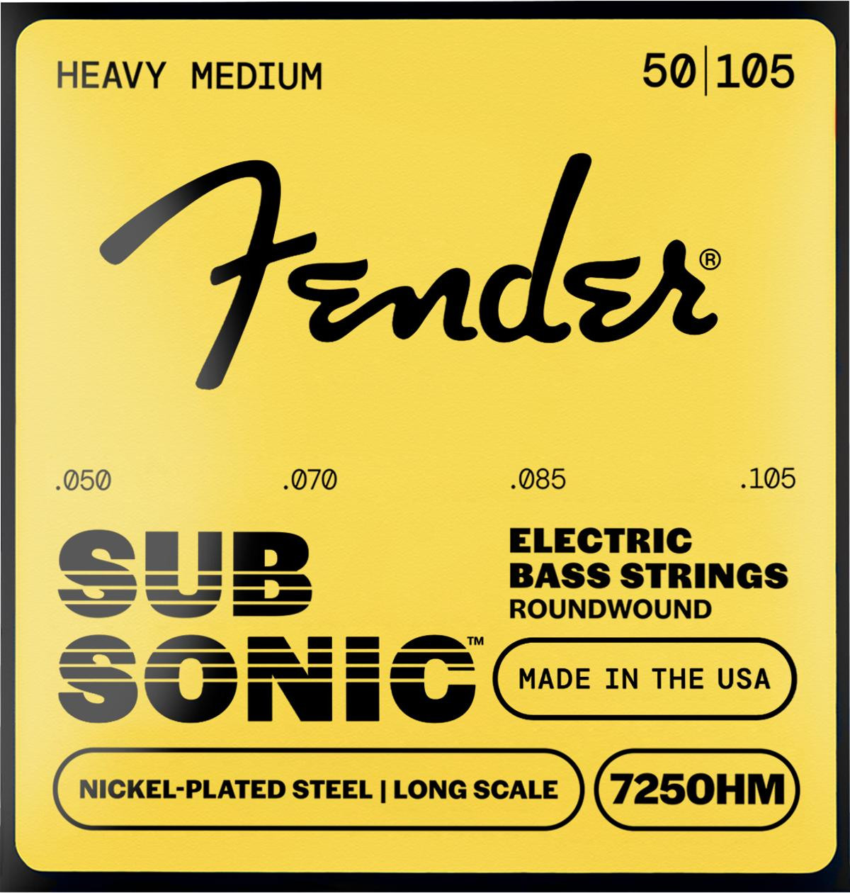 Fender SubSonic 7250 Nickel-Plated Steel Bass Strings 50-105 Fender SubSonic 7250 Nickel-Plated Steel Bass Strings 50-105