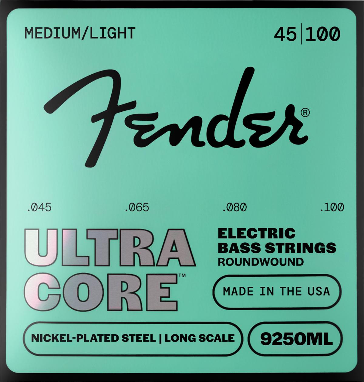 Fender UltraCore 9250 Nickel-Plated Steel Bass Strings 45-100 Fender UltraCore 9250 Nickel-Plated Steel Bass Strings 45-100