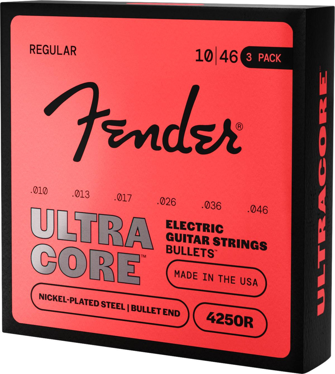 Fender UltraCore Bullets 4250 Nickel-Plated Steel Guitar Strings 10-46 (3-Pack) Fender UltraCore Bullets 4250 Nickel-Plated Steel Guitar Strings 10-46 (3-Pack)
