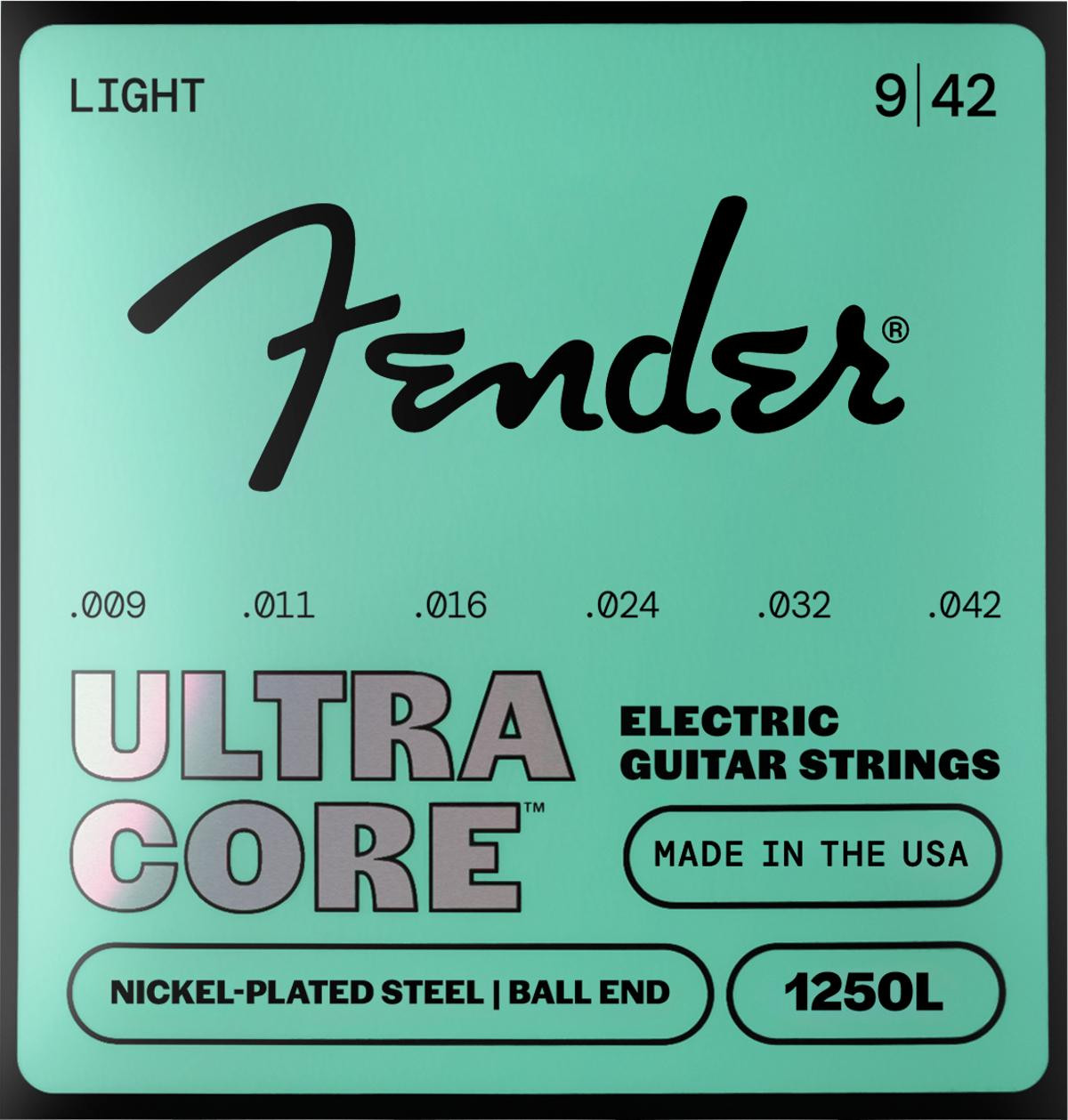 Fender UltraCore 1250 Nickel-Plated Steel Guitar Strings 9-42 Fender UltraCore 1250 Nickel-Plated Steel Guitar Strings 9-42