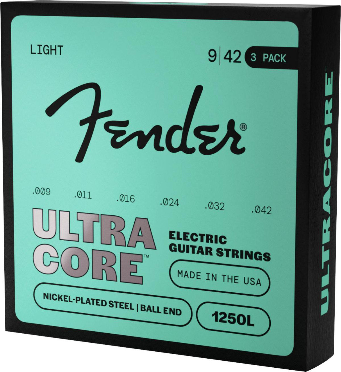 Fender UltraCore 1250 Nickel-Plated Steel Guitar Strings 9-42 (3-Pack)