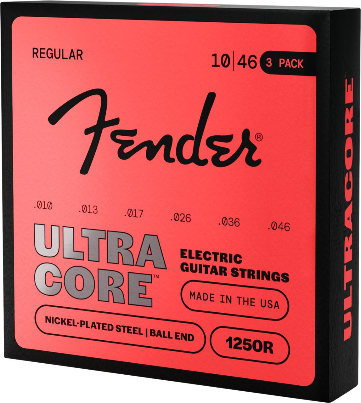 Fender UltraCore 1250 Nickel-Plated Steel Guitar Strings 10-46 (3-Pack) Fender UltraCore 1250 Nickel-Plated Steel Guitar Strings 10-46 (3-Pack)