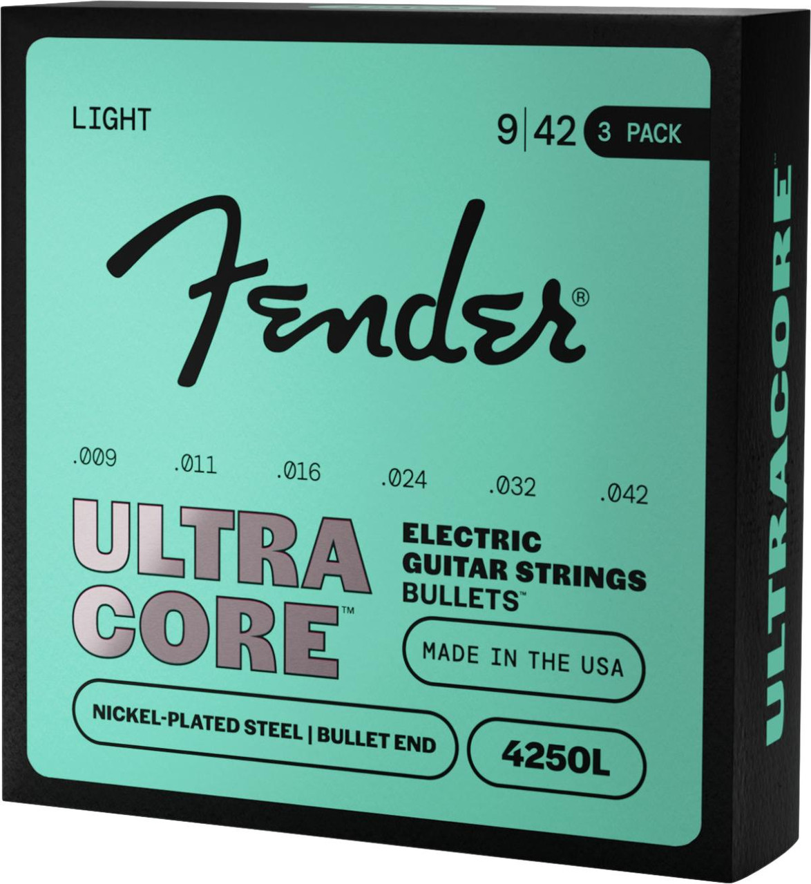 Fender UltraCore Bullets 4250 Nickel-Plated Steel Guitar Strings 9-42 (3-Pack)
