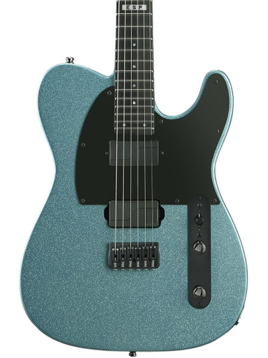 ESP E II T-6 Electric Guitar in Ice Blue Sparkle Satin in T-6