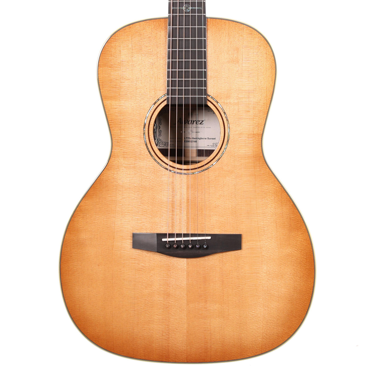 B Stock : Alvarez LT70e Laureate 000-12 Acoustic Electric Herringbone Sunset 001 B Stock : Alvarez LT70e Laureate 000-12 Acoustic Electric Herringbone Sunset 001
