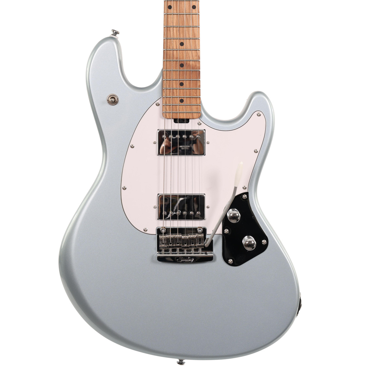 B Stock : Sterling by Music Man Stingray Electric Guitar in Firemist Silver 001