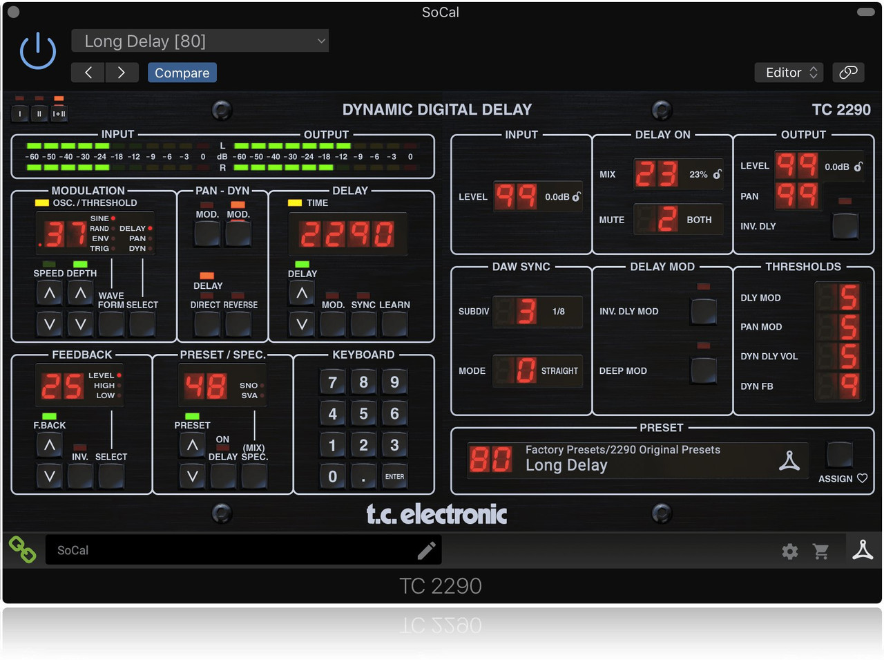 TC Electronic TC2290-DT Digital Delay Plugin & Desktop Interface TC Electronic TC2290-DT Digital Delay Plugin & Desktop Interface