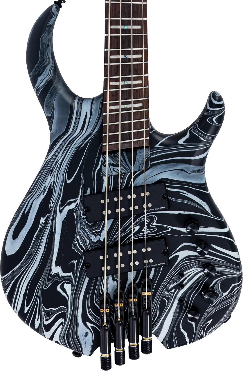 Sire M6 Headless 4 Bass Guitar in Black Swirl