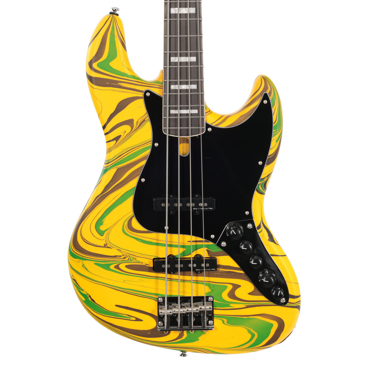 Sire V7 4 New Gen Bass Guitar in Yellow Swirl Sire V7 4 New Gen Bass Guitar in Yellow Swirl
