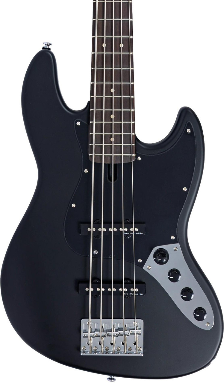 Sire Marcus Miller V6 5-String Bass Guitar in Black - Andertons