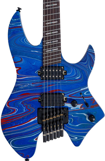 Sire X6 Headless Electric Guitar in Blue Swirl - Andertons Music Co