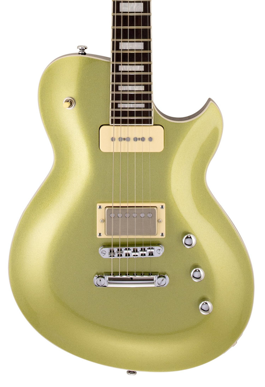 Reverend Roundhouse H90 Electric Guitar in Metallic Limeade Reverend Roundhouse H90 Electric Guitar in Metallic Limeade