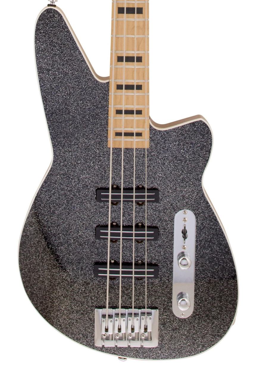 Reverend Triad Bass Guitar in Black Sparkle Reverend Triad Bass Guitar in Black Sparkle