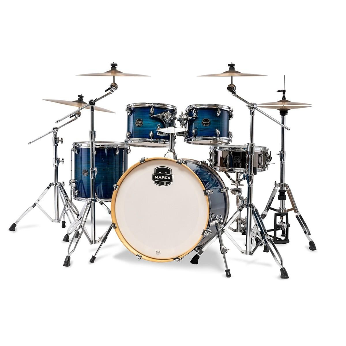Mapex Armory 22" Rock Fusion Acoustic Shell Pack in Blue Wave Burst Mapex Armory 22" Rock Fusion Acoustic Shell Pack in Blue Wave Burst