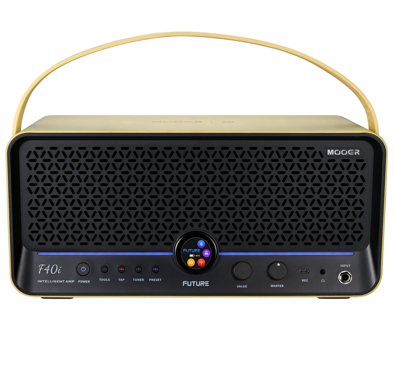 Mooer F40i Intelligent Desktop Amp in Gold