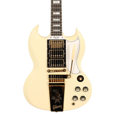 Gibson Custom Shop 1963 Les Paul SG Custom Reissue Maestro Vibrola VOS in Classic White with Gold Hardware Gibson Custom Shop 1963 Les Paul SG Custom Reissue Maestro Vibrola VOS in Classic White with Gold Hardware