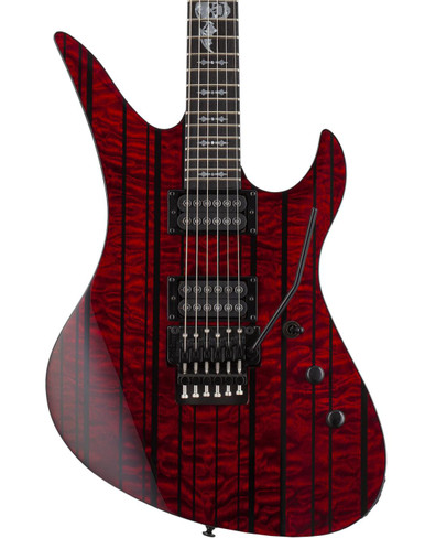 ギター Schecter Diamond Series omen extreme FR Schecter Omen Extreme 6 FR Electric Guitar in Black Cherry