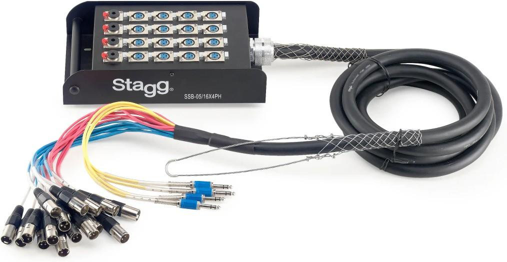 Stagg 16 XLR + 4 XLR Stagebox & 5 Metre Multicore System Stagg 16 XLR + 4 XLR Stagebox & 5 Metre Multicore System