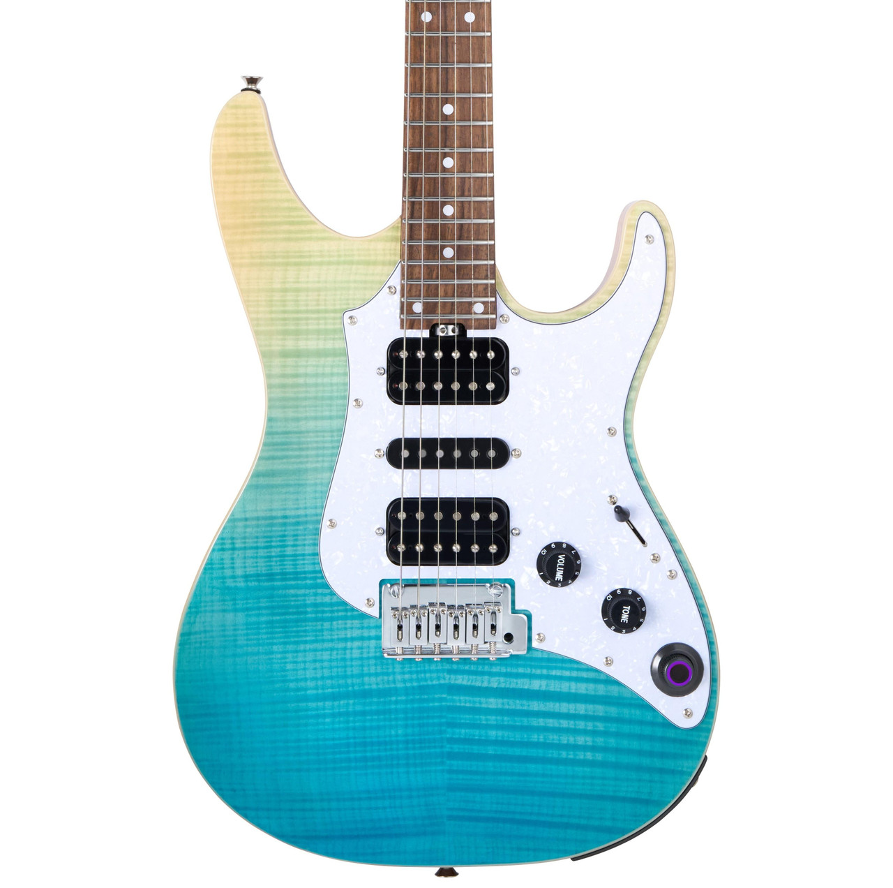 Mooer GTRS SL810 Soloist Intelligent Guitar in Blue Burst Mooer GTRS SL810 Soloist Intelligent Guitar in Blue Burst