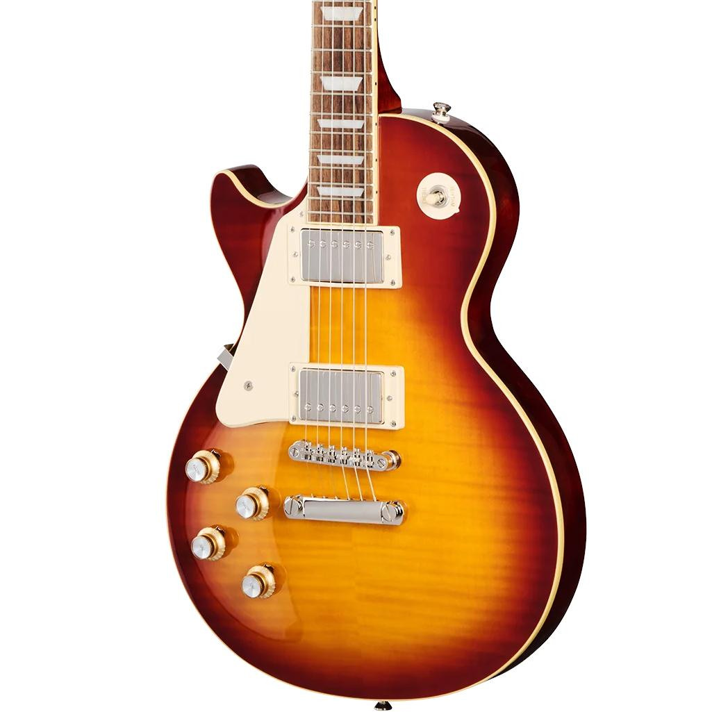 Epiphone Inspired by Gibson Les Paul Standard ‘60s Figured Left Handed Electric Guitar in Iced Tea Burst Epiphone Inspired by Gibson Les Paul Standard ‘60s Figured Left Handed Electric Guitar in Iced Tea Burst