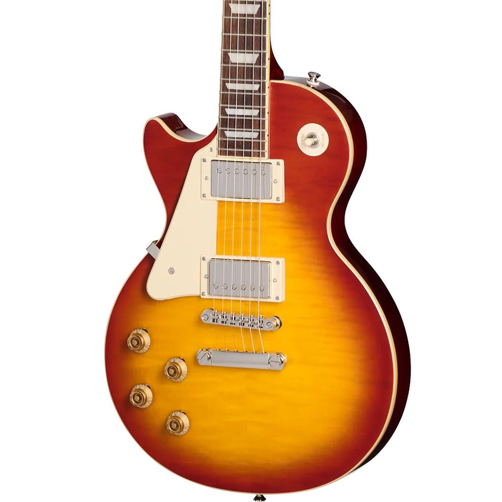 Epiphone Inspired by Gibson Les Paul Standard ‘50s Figured Left Handed Electric Guitar in Washed Cherry Sunburst Epiphone Inspired by Gibson Les Paul Standard ‘50s Figured Left Handed Electric Guitar in Washed Cherry Sunburst