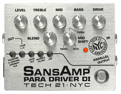 Tech 21 SansAmp Bass Driver V2 DI Preamp Pedal - Andertons Music Co.
