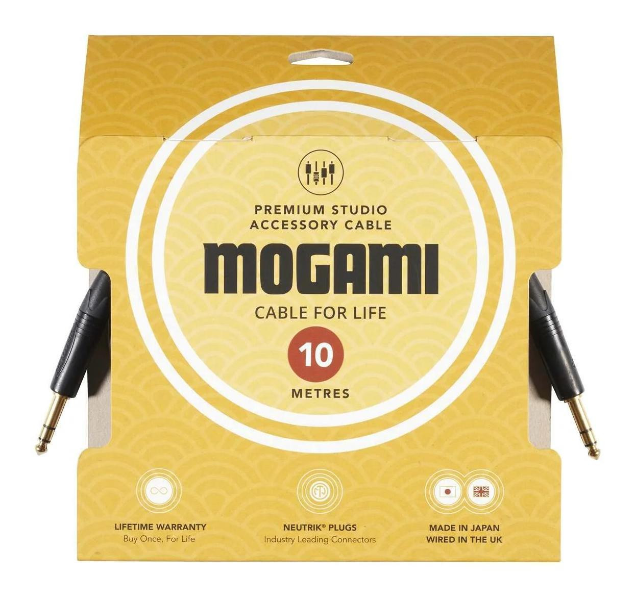 Mogami 2534 Quad Neglex 10m Cable terminated with Neutrik Black and Gold TRS 1/4″ Jack Mogami 2534 Quad Neglex 10m Cable terminated with Neutrik Black and Gold TRS 1/4″ Jack