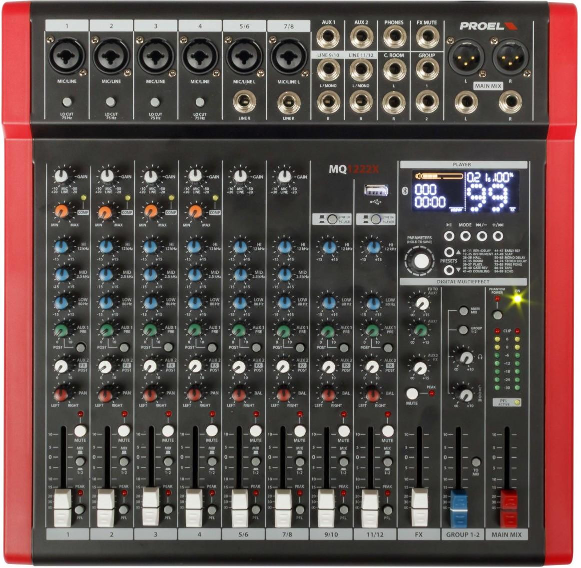 Proel MQ1222X 12 Channel Analog Mixer Proel MQ1222X 12 Channel Analog Mixer