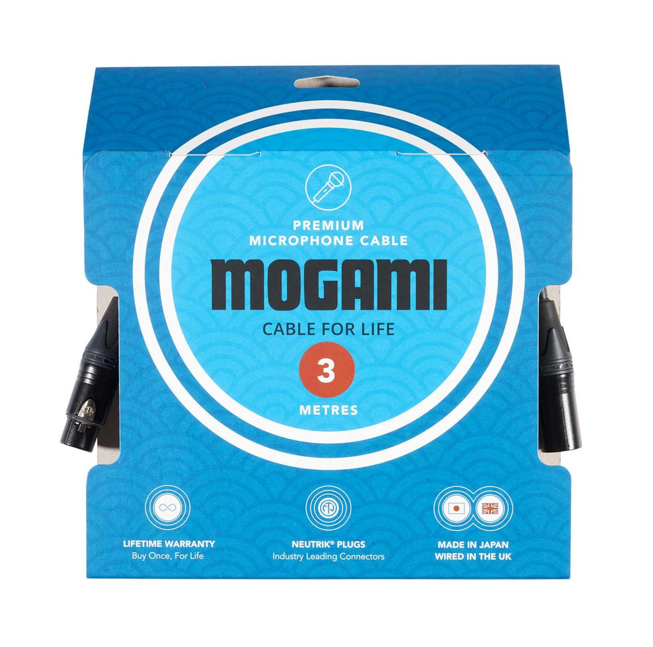 Mogami 2534 Quad Neglex 3m Cable Terminated with Neutrik Black and Gold XLRs