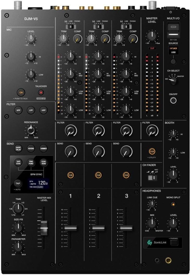 AlphaTheta DJM-V5 3 Channel Professional DJ Mixer 96-Bit / 4-Band EQ AlphaTheta DJM-V5 3 Channel Professional DJ Mixer 96-Bit / 4-Band EQ