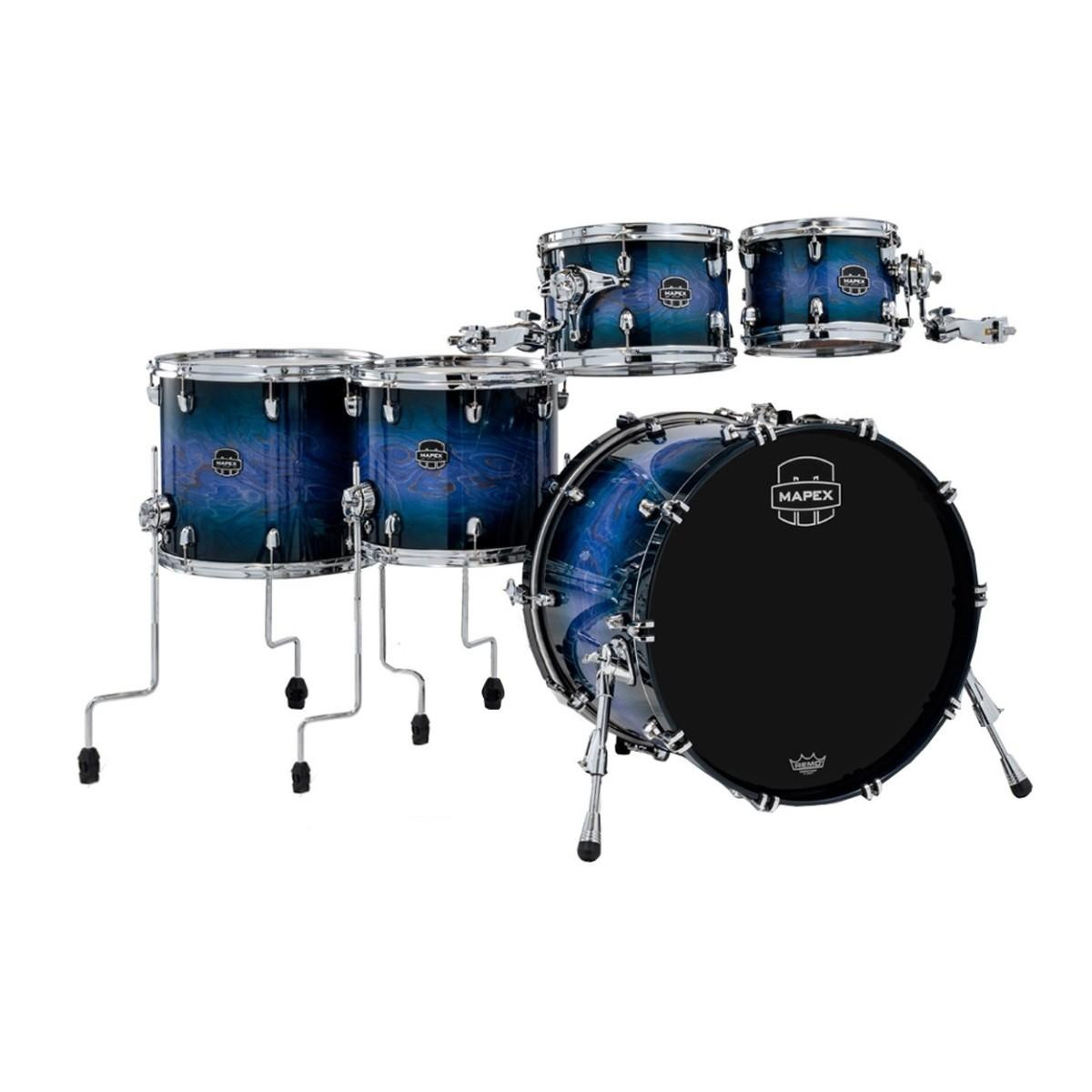 Mapex Saturn VI Studioease 22" 5 Piece Acoustic Shell Pack in Colbalt Blue Burst Mapex Saturn VI Studioease 22" 5 Piece Acoustic Shell Pack in Colbalt Blue Burst