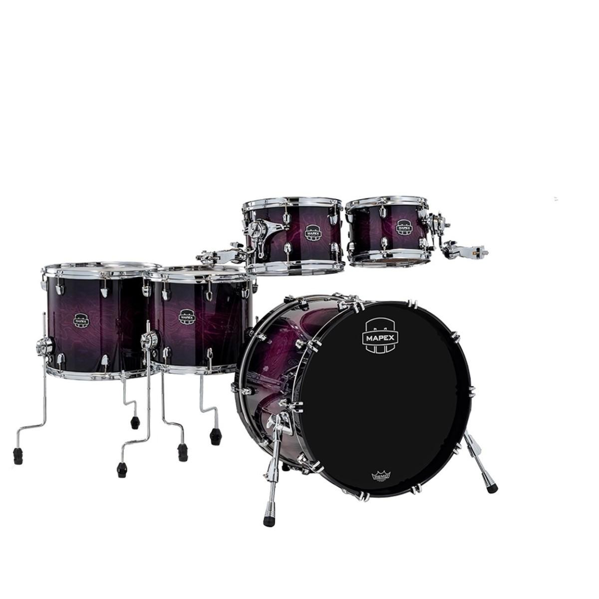 Mapex Saturn VI Studioease 22" 5 Piece Acoustic Shell Pack in Royal Purple Burst Mapex Saturn VI Studioease 22" 5 Piece Acoustic Shell Pack in Royal Purple Burst