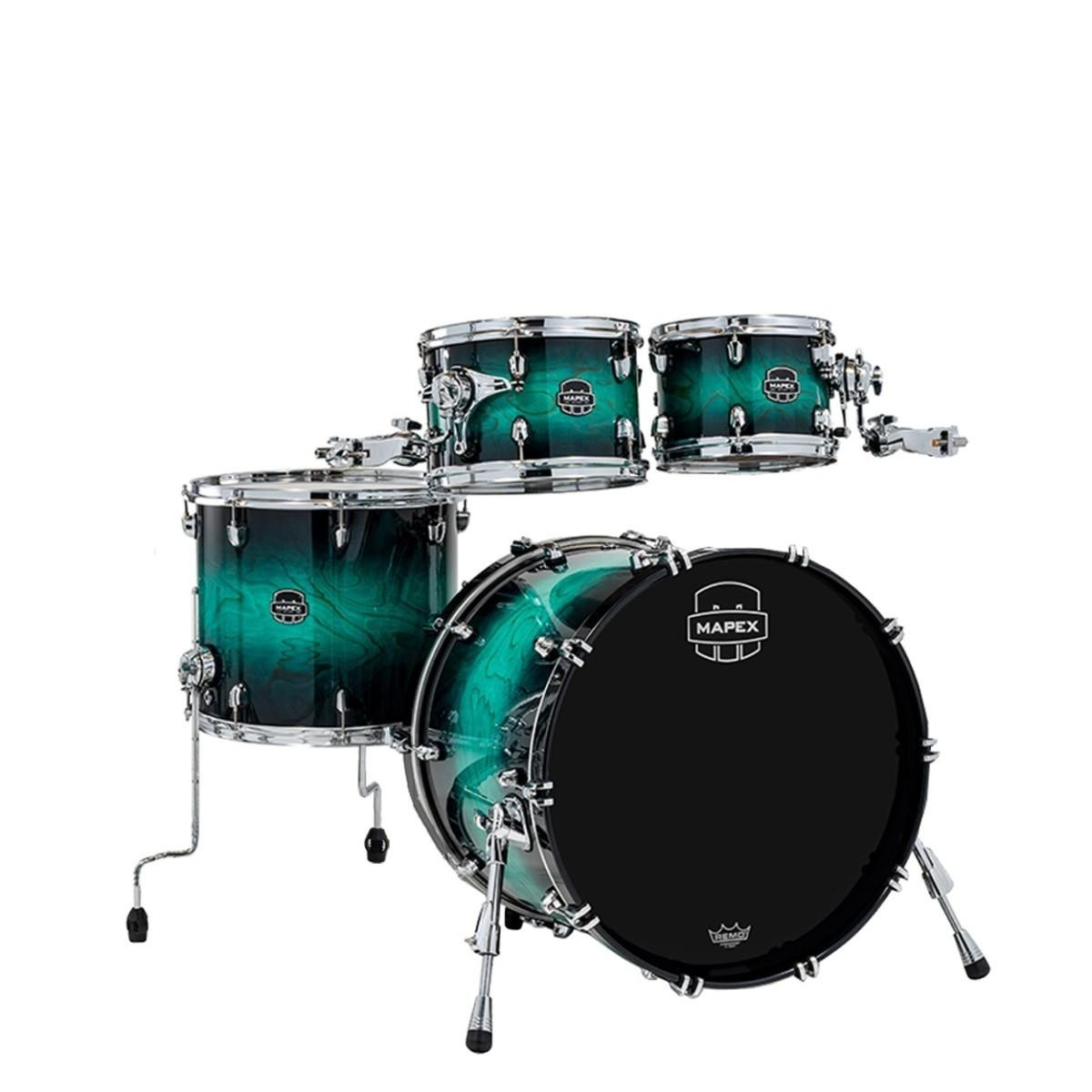 Mapex Saturn VI Fast Rock 22" 4 Piece Acoustic Shell Pack in Marine Teal Burst Mapex Saturn VI Fast Rock 22" 4 Piece Acoustic Shell Pack in Marine Teal Burst