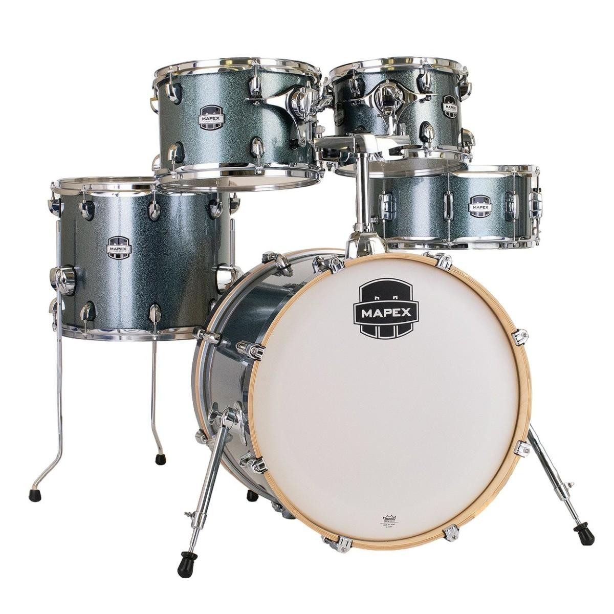 Mapex Mars Birch 20" Fusion Acoustic Drum Kit in Blue Twilight Sparkle Mapex Mars Birch 20" Fusion Acoustic Drum Kit in Blue Twilight Sparkle