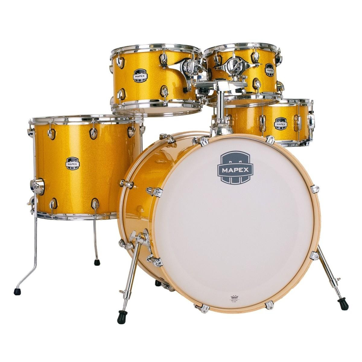 Mapex Mars Birch 20" Fusion Acoustic Drum Kit in Sunflower Sparkle Mapex Mars Birch 20" Fusion Acoustic Drum Kit in Sunflower Sparkle