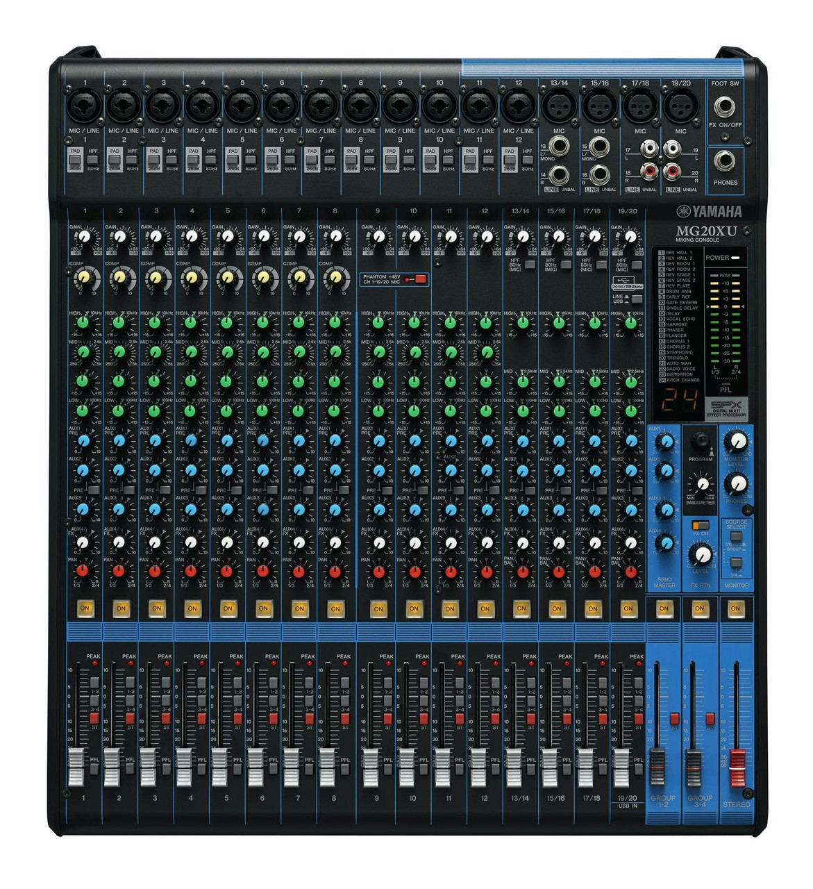 Yamaha MG20XU 20-Channel USB Mixing Desk with FX Yamaha MG20XU 20-Channel USB Mixing Desk with FX