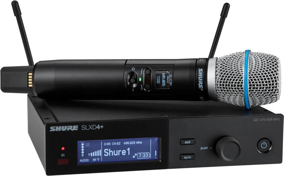 Shure SLXD24+ Handheld System With Beta87A Microphone Shure SLXD24+ Handheld System With Beta87A Microphone