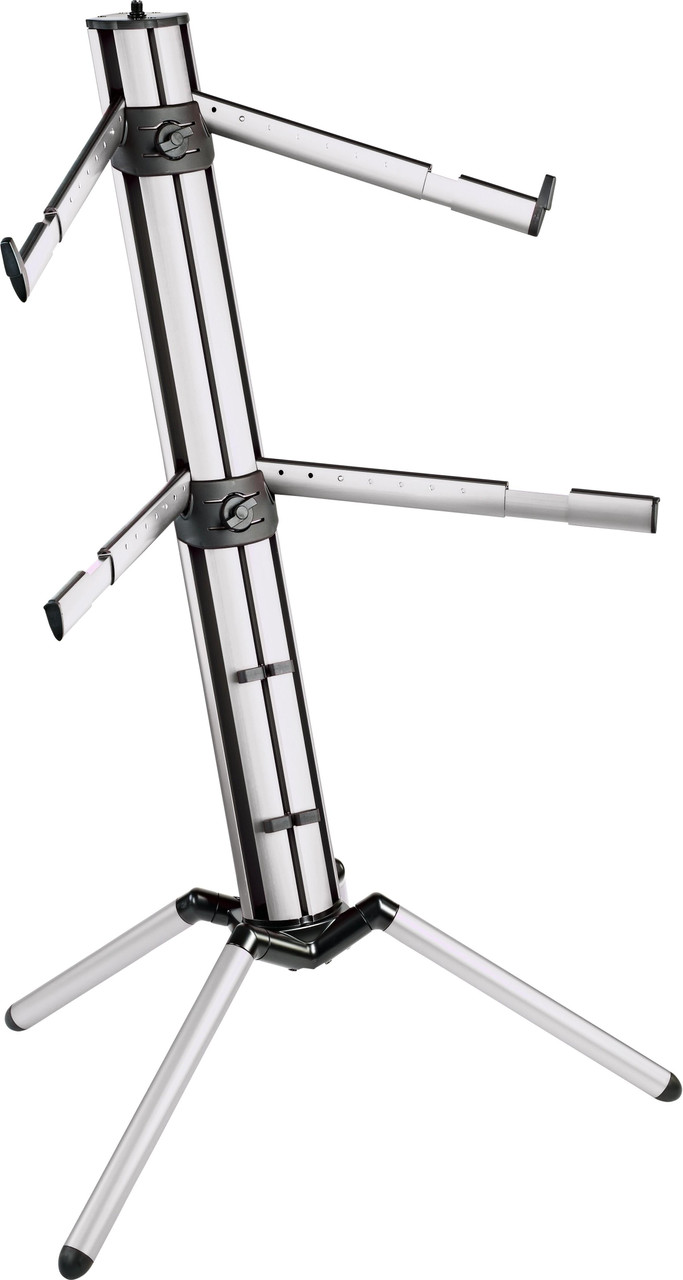 K&M 18860 Spider Pro 2-tier Keyboard Stand In Anodized Aluminum