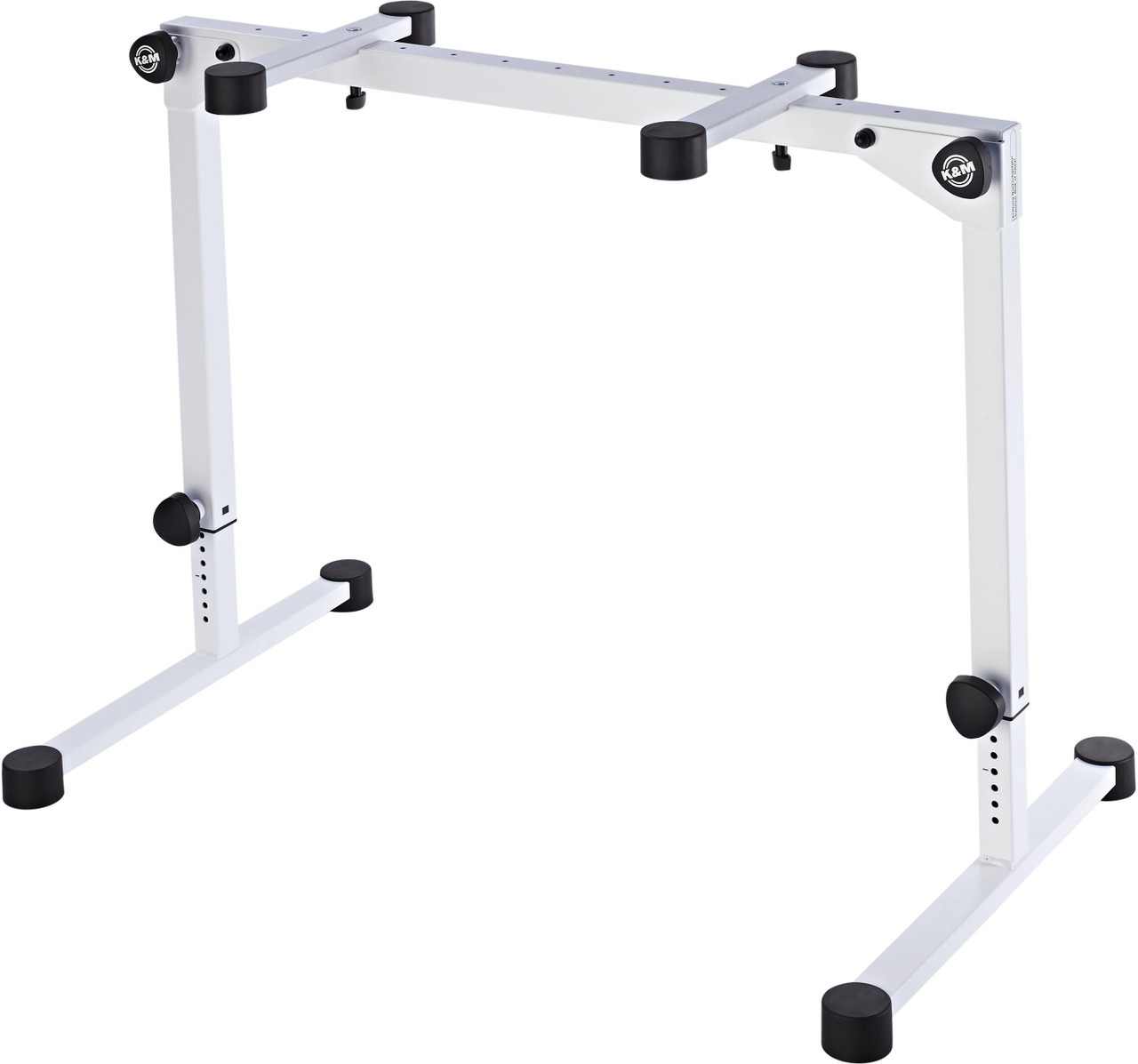 K&M 18820 Foldable Heavy Duty Steel Tube Adjustable Keyboard Table Stand In White K&M 18820 Foldable Heavy Duty Steel Tube Adjustable Keyboard Table Stand In White