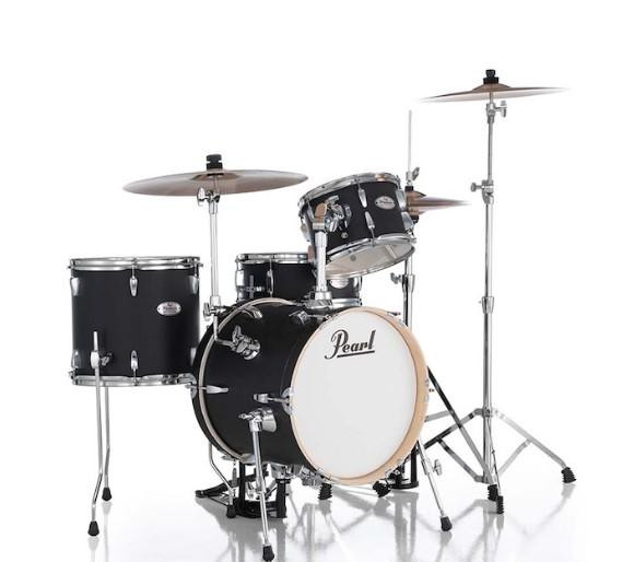 Pearl Midtown Compact 16" Acoustic Drum Kit in Matte Ash Black Pearl Midtown Compact 16" Acoustic Drum Kit in Matte Ash Black